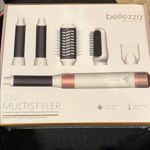 Bellezza 5-in-1 Multistyler Hair Dryer Tool sealed in the box